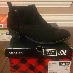AZ black suede booties